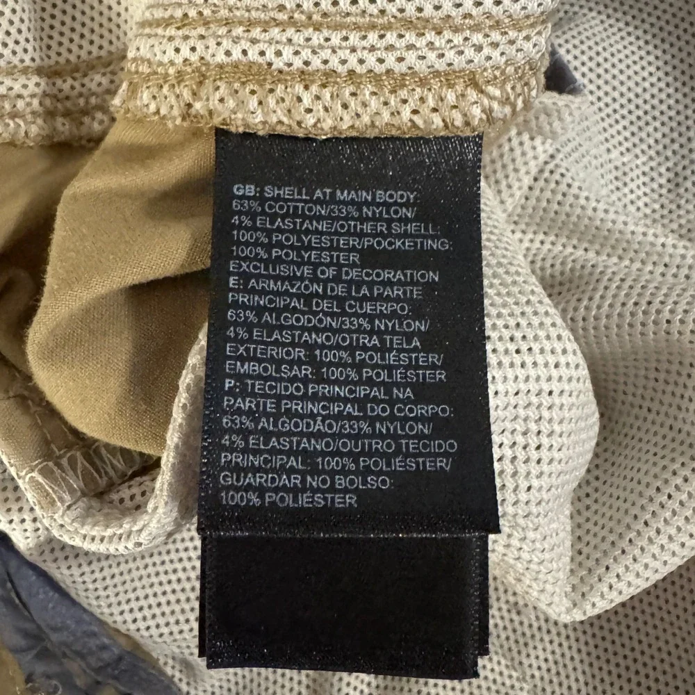 The North Face Horizon Utility Shorts Cotton Nylon Tan Khaki Mens 34 Casual‎